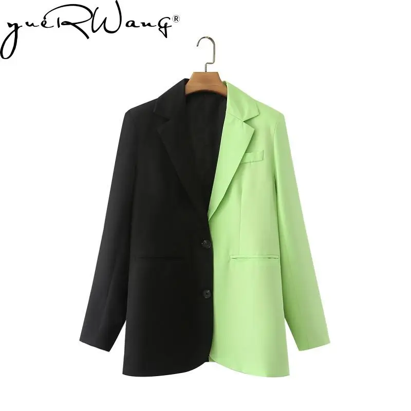 

Getspring 2022 Spring Women Blazer Slim Long Suit Jacket Fashion Office Lady Blazer Suit Dropship Wholesale Vintage Women Coat