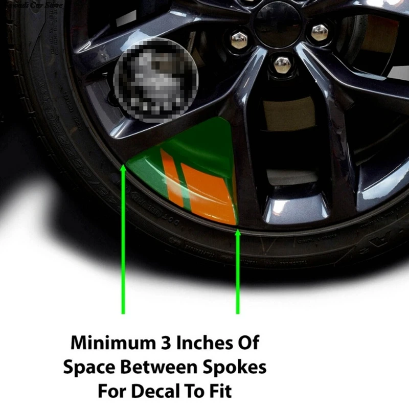

6PCS Car Tire Rim Sticker Auto Reflective Stickers Adhesive Wheel Hub Exterior Decals Decoration for Vehicle Motorcycle Bicycle