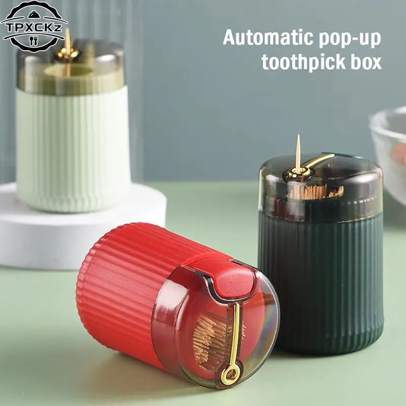 

Automatic Toothpick Holder Container Household Table Toothpick Storage Box Toothpick Dispenser Popular Toothpick Box Home Gadget