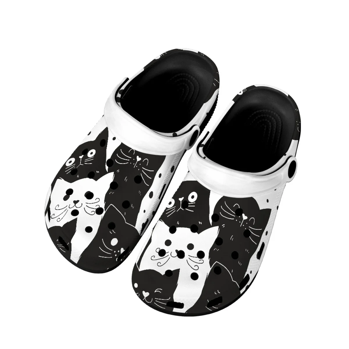 Lovely Cat Pattern Summer Women Sandals 2023 Indoor Outdoor Casual Breathable Slippers Garden Shoes for Woman Girls Lightweight