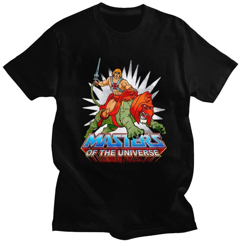 

Classic Retro He-Man Of The Universe T Shirt Homme Cotton Tee Tops Eternia Tshirt Short Sleeved T-Shirt Oversized Streetwear