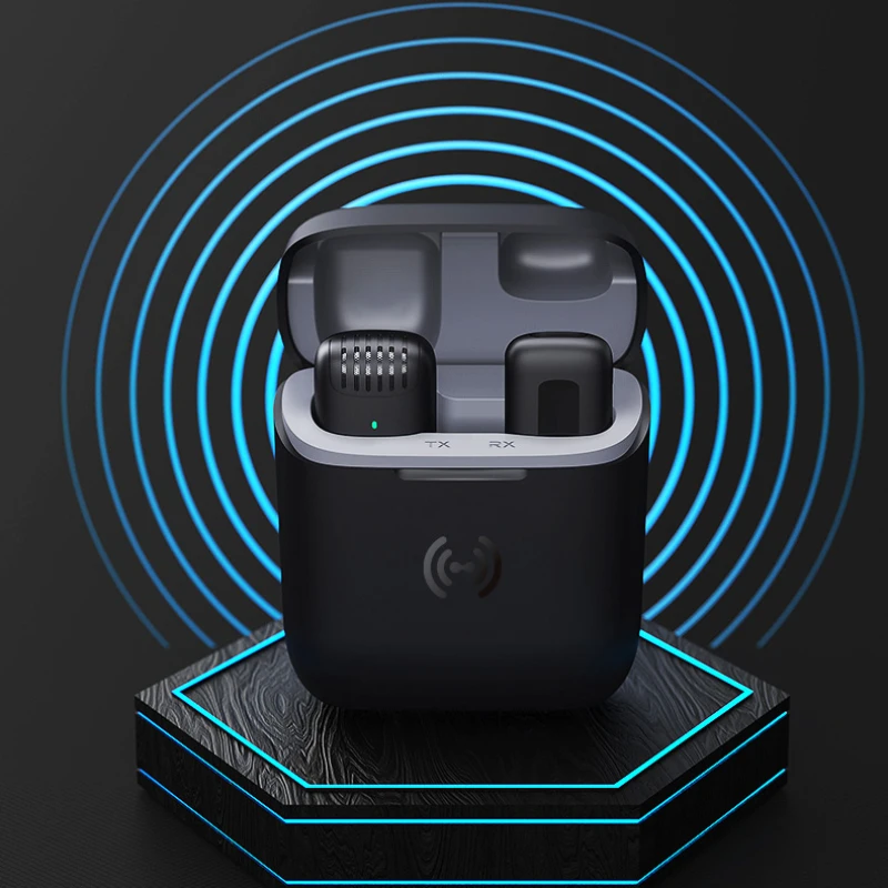

Беспроводной Петличный Микрофон xlr с зарядным чехлом 2,4 ГГц Plug-Play, беспроводной микрофон для интервью, снижение уровня шума в реальном времени