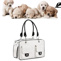 fashion pet carrier small dog carrier cat carrier quality pu leather dog purse collapsible portable pet carrying handbag wit
