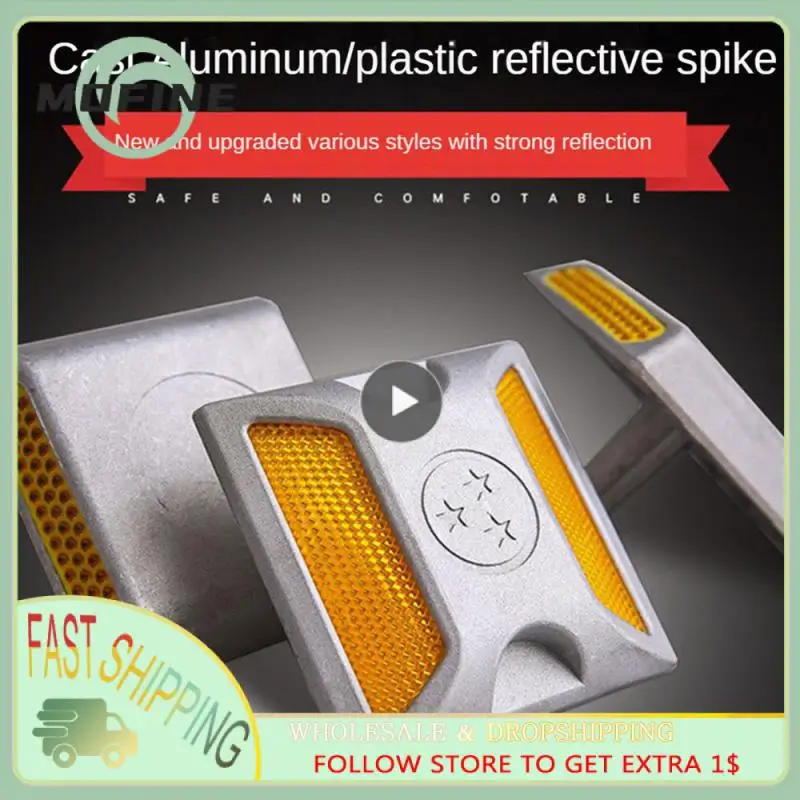 

Anti-corrosion Cast Aluminum Road Studs Wear Resistance Pressure Resistance Reflective Road Signs Fine And Dense Filling