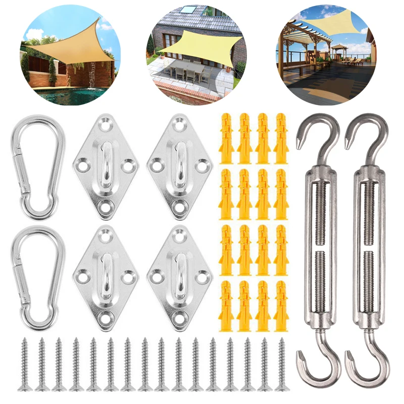 Fixing Accessories Outdoor Pool Awning Install Attachment Set Stainless Steel Hardware Kit