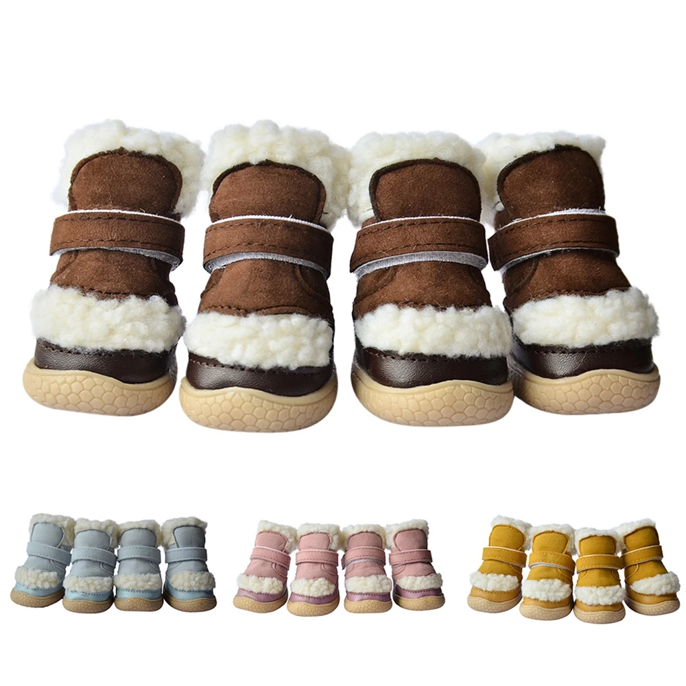

Outdoor Dog Boots Dog Shoes Paw Protector 4Pcs Comfortable Wear-resistant Blue Dirt-resistant for Small Medium Dog