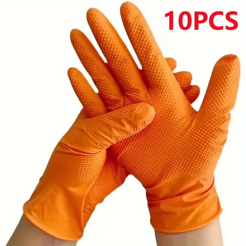 

Одноразовые оранжевые нитриловые перчатки Safety & Work Gloves 8 мил