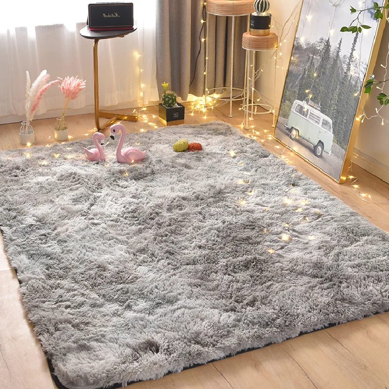 Fluffy large Carpet Living Room Plush Lounge Rug in The Bedroom Floor Mat Soft Velvet Carpets For Children Room Decoration