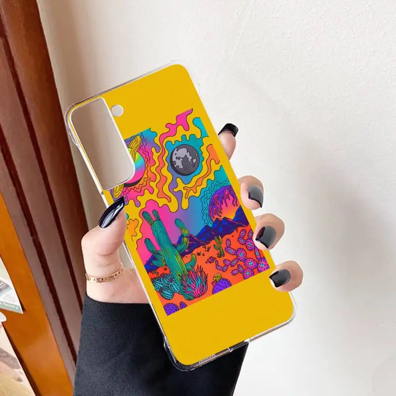 Colourful Psychedelic Phone Case for Samsung S21 A10 for Redmi Note 7 9 for Huawei P30Pro Honor 8X 10i Cover