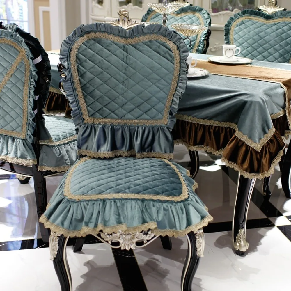 

Luxurious Round/Square Lace Tablecloth Soft Cashmere Fabric Wedding Party Table Cloth Non-slip Chair Cover Doily Table flag A1