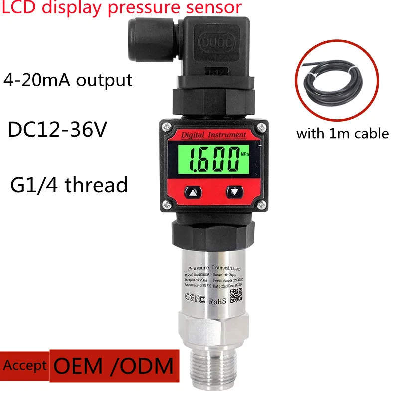 Датчик давления 4-20 мА датчик бар 10 145 фунтов на кв. дюйм 24 В G1/4 1 20 100 воды масла Газа