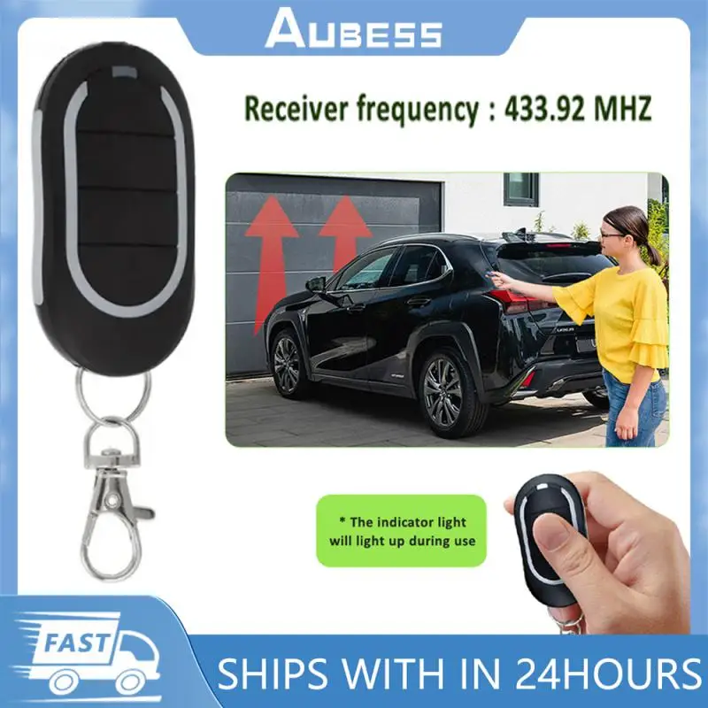 

AUBESS For Alutech AT-4n Remote Control 433.92MHz 4 Buttons Garage Door Learning Code Barriers Automation Keychain Automatic