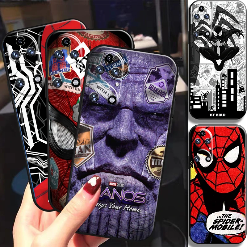 

Spiderman Venom Iron Man For Huawei P50 P40 P30 P20 Pro Lite 5G P Smart Z 2019 2021 Phone Case Funda Black Soft TPU Back