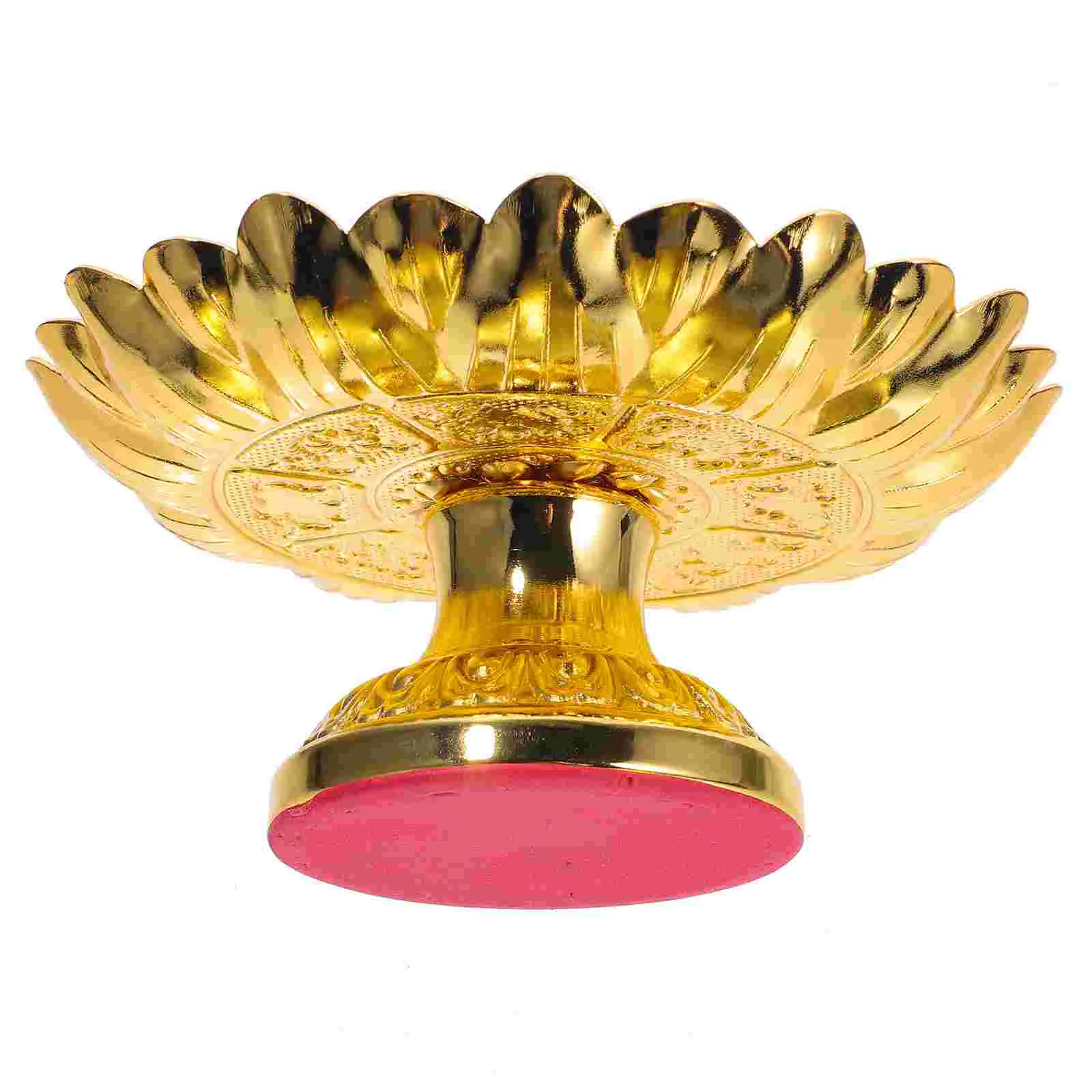 

Lotus Offering Plate Temple Fruit Holder Container Altar Bowl Tribute Tray