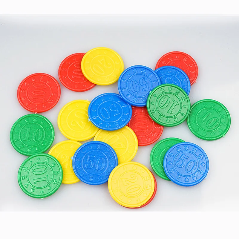 10/20/50/100 Value Coins 32 pcs/set piece Plastic Round | Board Game