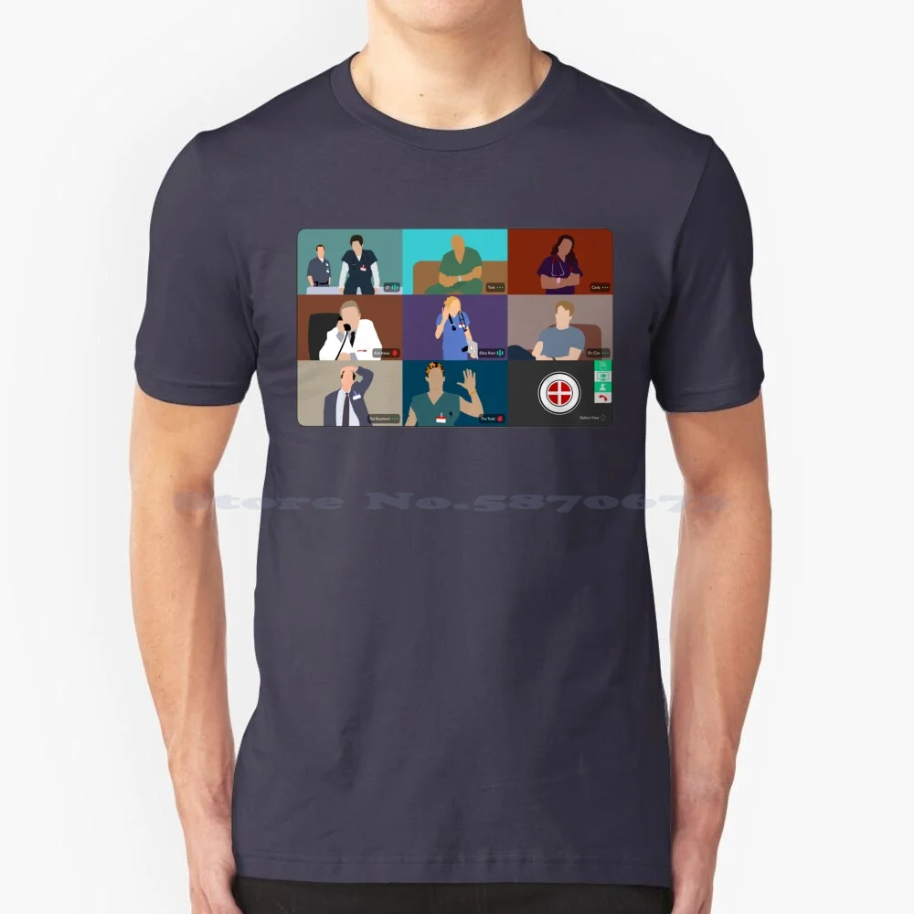 Скрабы виртуальный Hangout футболка 100% хлопок зум виртуальная встреча карантин