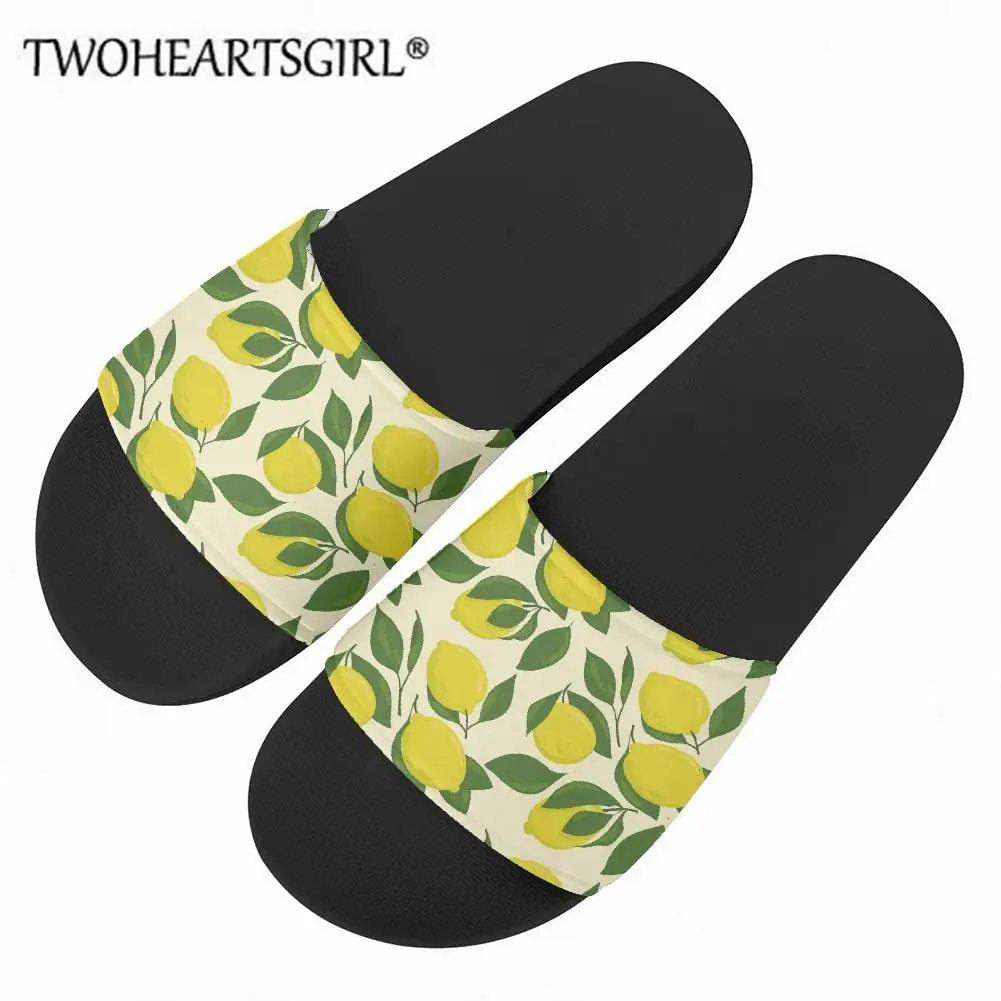 

Lemon Design Women's Fashion Home Slippers Hotel/Home Anti-slip Slipper Beach Flat Shoes Ladies New Flip Flops Brand Sandals