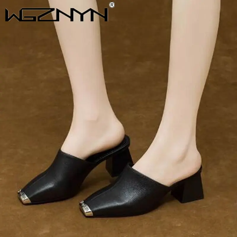 

Женские туфли в римском стиле, квадратный носок, высокий каблук, высокий каблук, офисная обувь, Ретро стиль, средний каблук, на лето