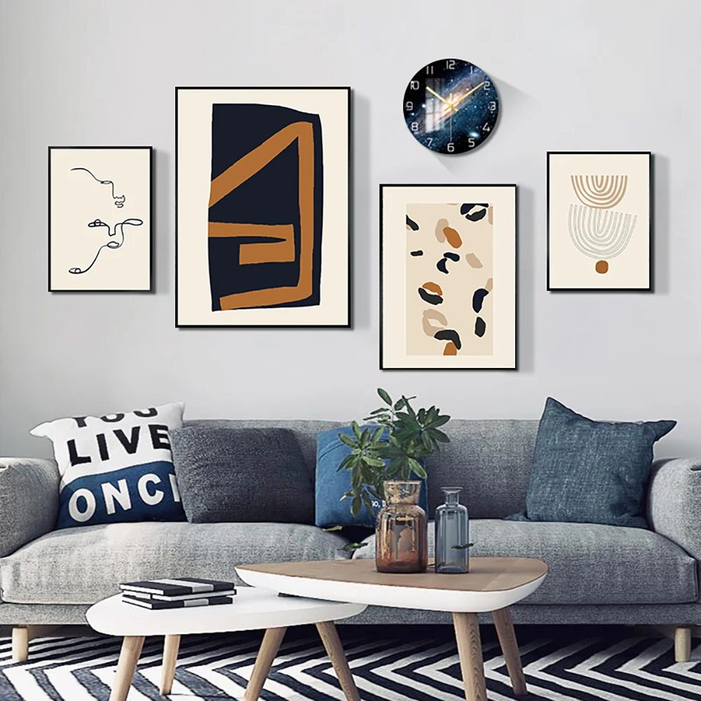 

Abstract Aesthetic Poster Geometry Wall Art Picture Canvas Painting Contemporary Print Living Room Interior Decoration Frameless