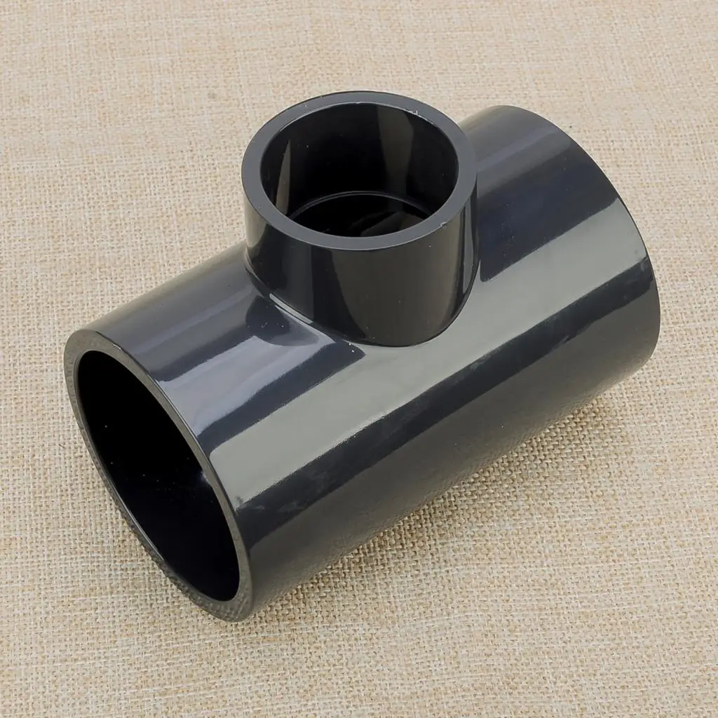 

Gray T-Piece Flange Tube Pipe Turbo Blow off Valve Connector UPVC Plastic Fit For 50mm BOV