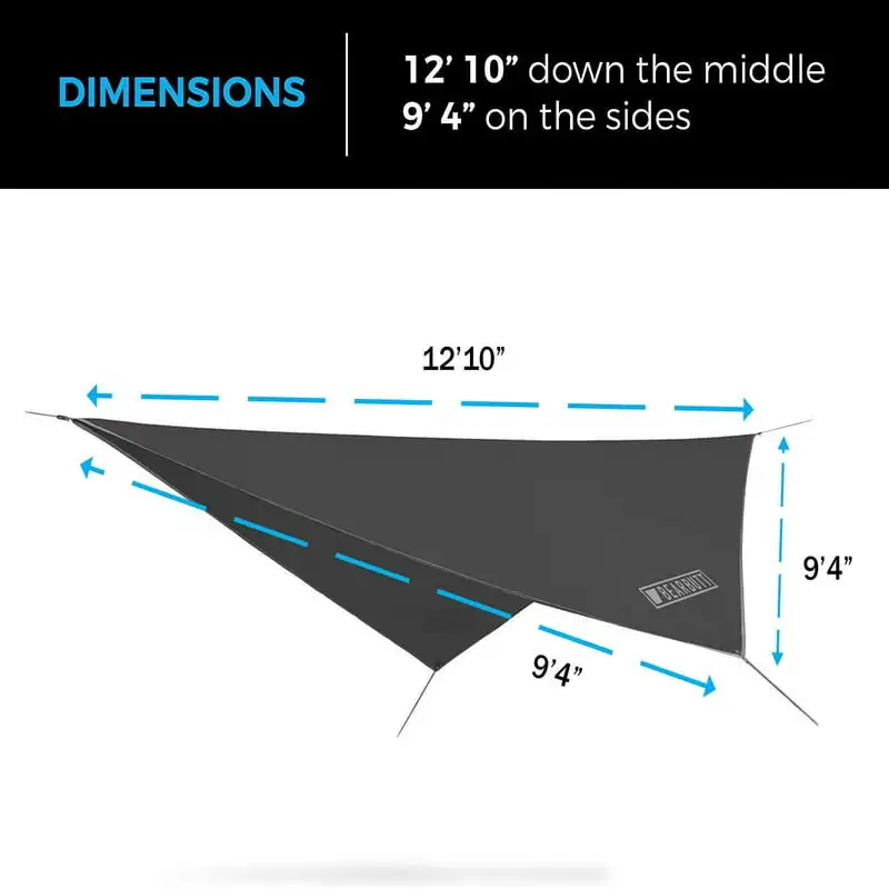 

Cute and Portable Hammock Tent Rain Fly Cover for Camping Outdoors & Hiking Fun.