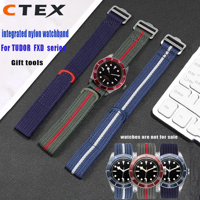 Высококачественный нейлоновый ремешок для часов 22 мм скрытого воротника TUDOR