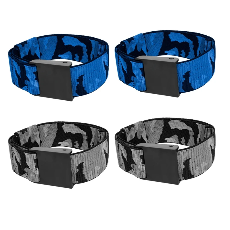 

4PCS Fitness Gym Equipment BFR Occlusion Band Bodybuilding Weightlifting Wrap, Blue & Gray