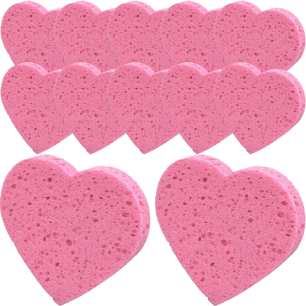 

Sponges Facial Face Heart Spongecleansing Shape Exfoliating Wash Compressedpads