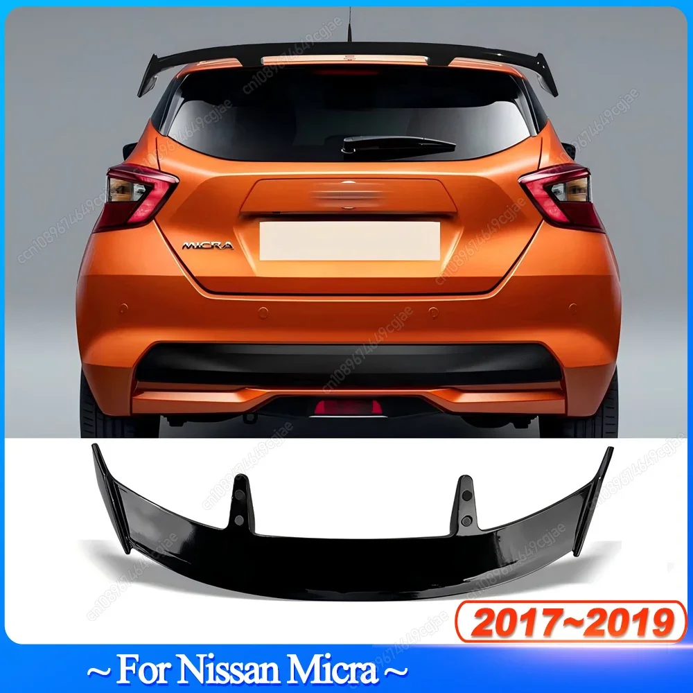 Для Nissan Micra 2017-2019 хэтчбек задний спойлер на крышу крышка багажник крыша крыло