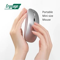 ergoage slim rechargeable wireless 2 4g bluetooth 5 0 dual mode mouse gaming for mobile phone laptop pc silent colorful portable
