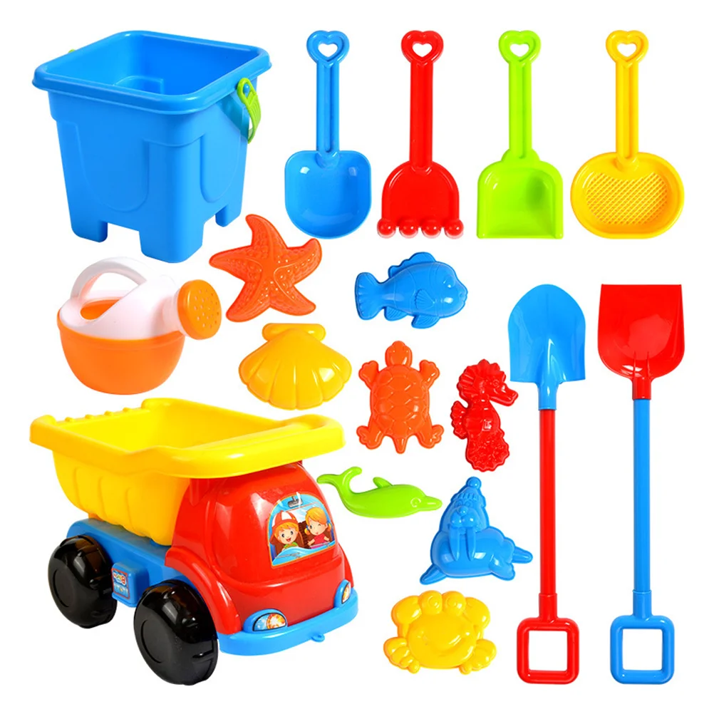 

1 Set/17pcs Sand-excavating Tools Kids Play Set Beach Digging for Outdoor