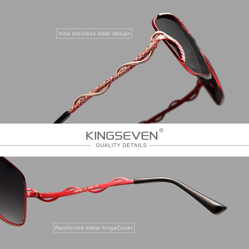 KINGSEVEN 2022 Brand Fashion Polarized Women Sunglasses Gradient UV400 Protection Lens Eyewear High Quality Ladies Gafas de sol