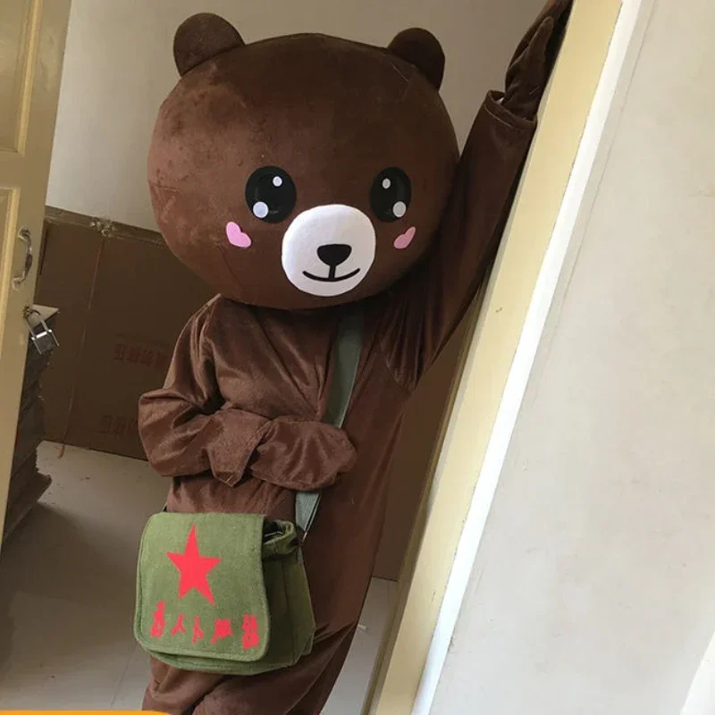 Коричневая искусственная животная мультяшная кукла для выступления