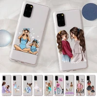 yinuoda fashion super mom baby girl phone case for samsung a 10 20 30 50s 70 51 52 71 4g 12 31 21 31 s 20 21 plus ultra