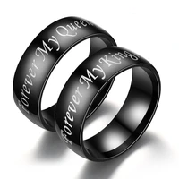 toocnipa new fashion forever my king my queen letter party ball wedding gift couple stainless steel rings for women men jewelry