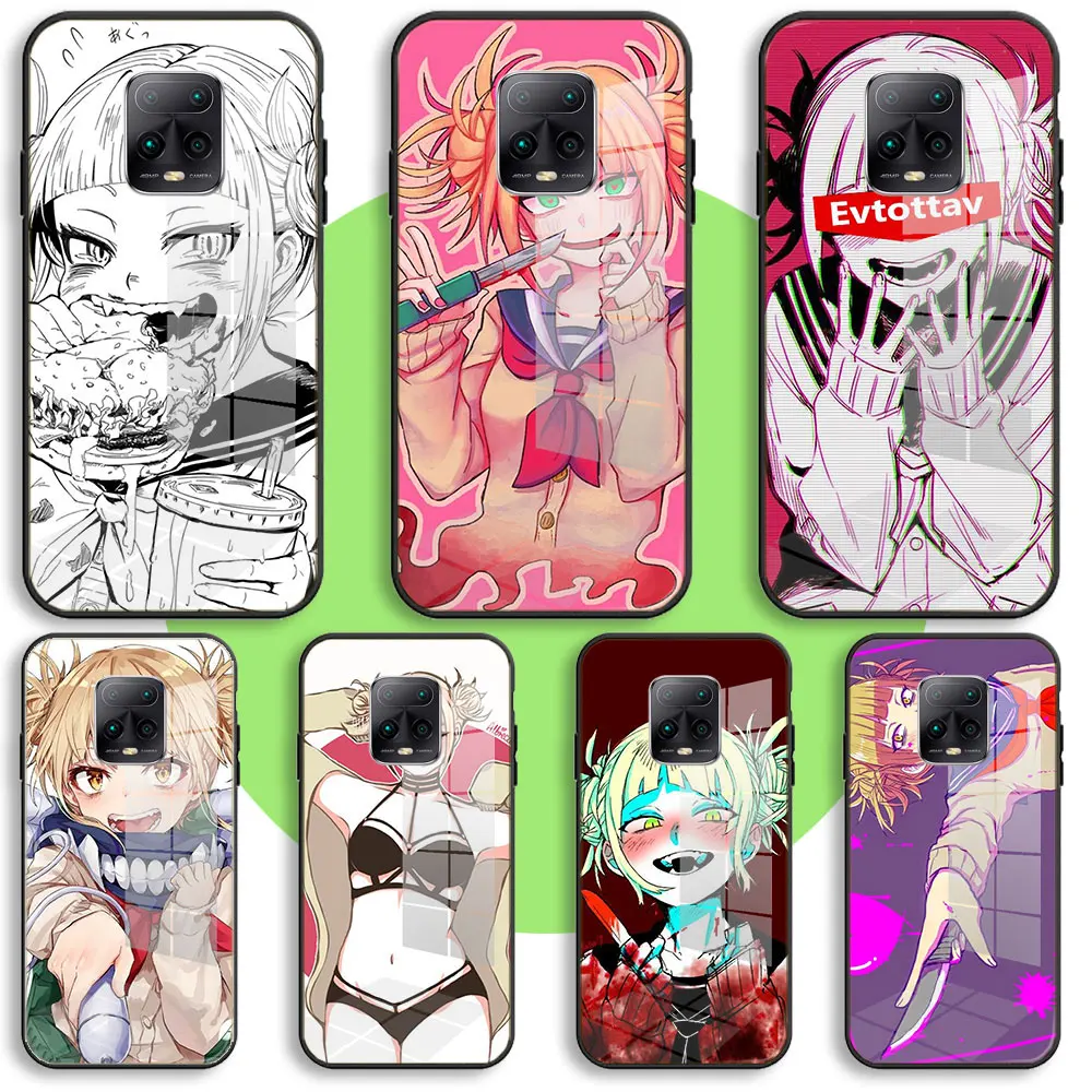 

Liquid Tempered Glass Case For Xiaomi Redmi Note 12 11 10 9 8 7 Pro Max 9S 10s 8T Silicone Cover ahegaoo Himiko Toga