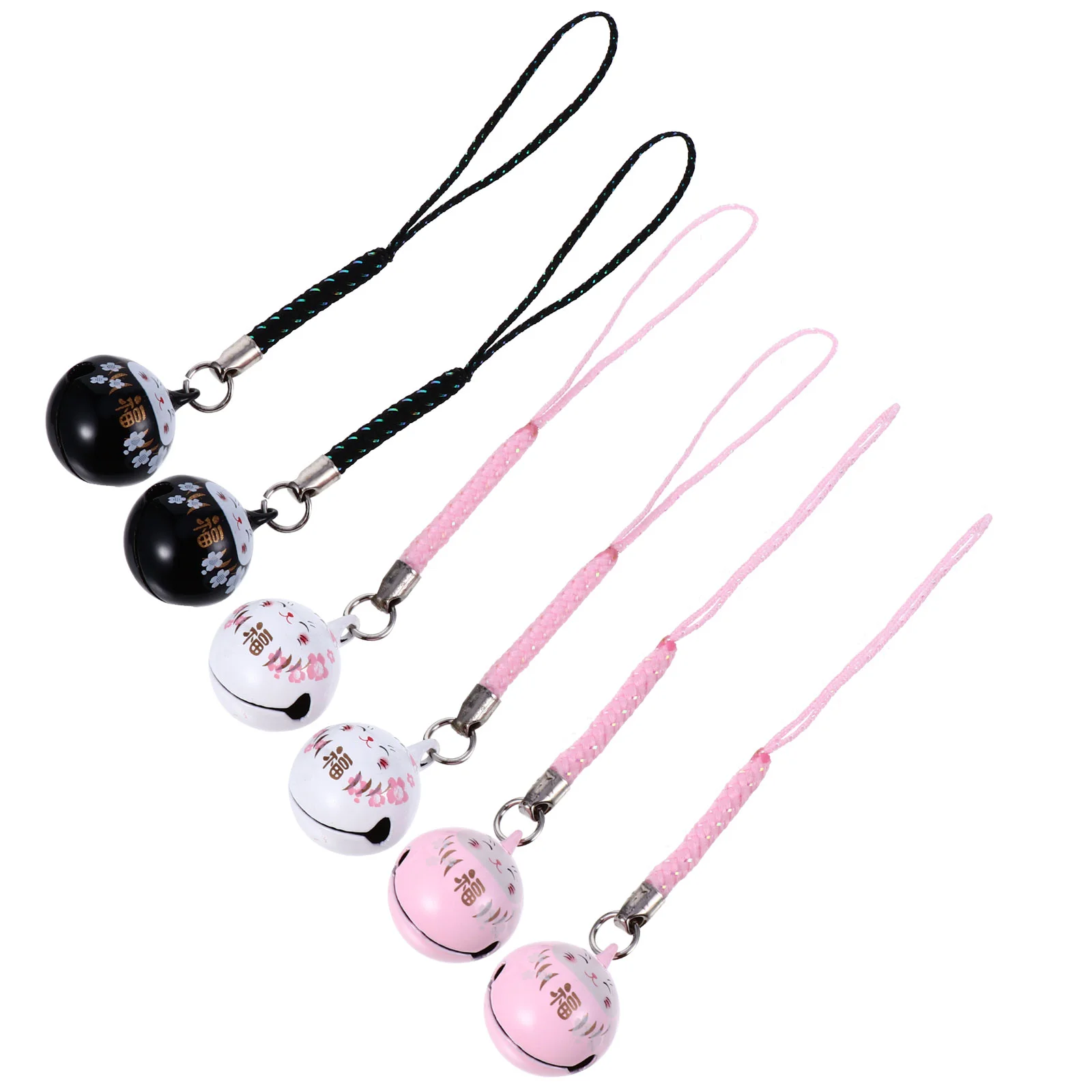 

Cat Lucky Charm Keychainjapanese Beckoning Pendants Keyring Pendant Fortune Neko Maneki Strap Fengshui Ornament Bell Key Charms
