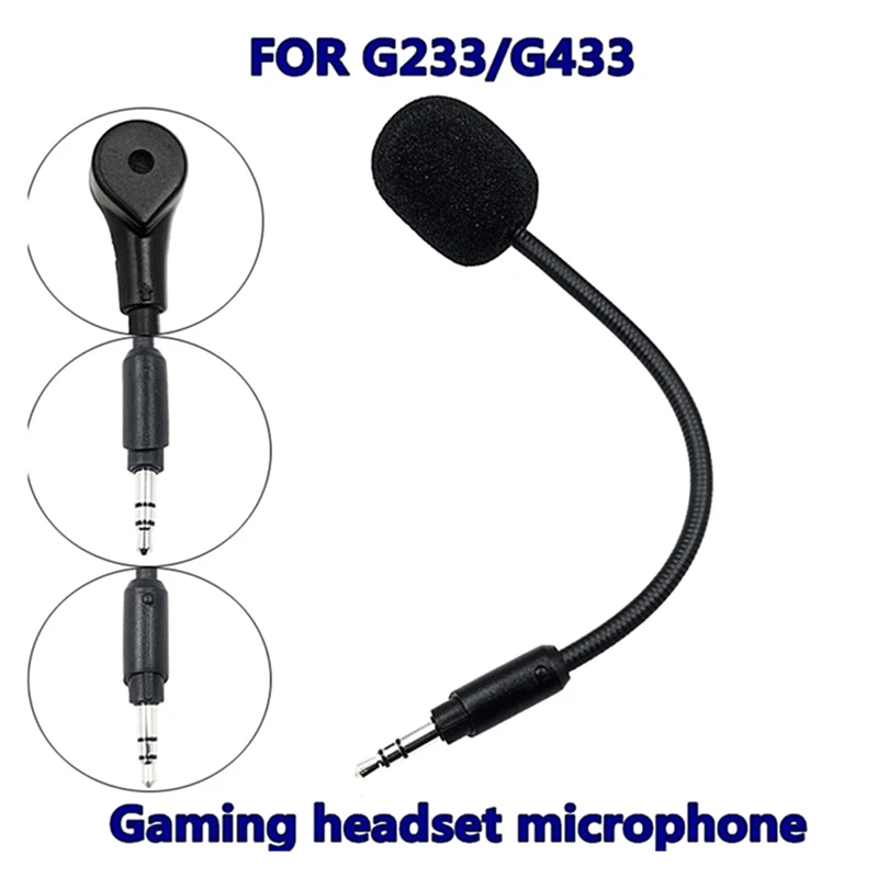 Сменный микрофон 3 5 мм стерео студия для Logitech G233 G433 игровая гарнитура киберспорта