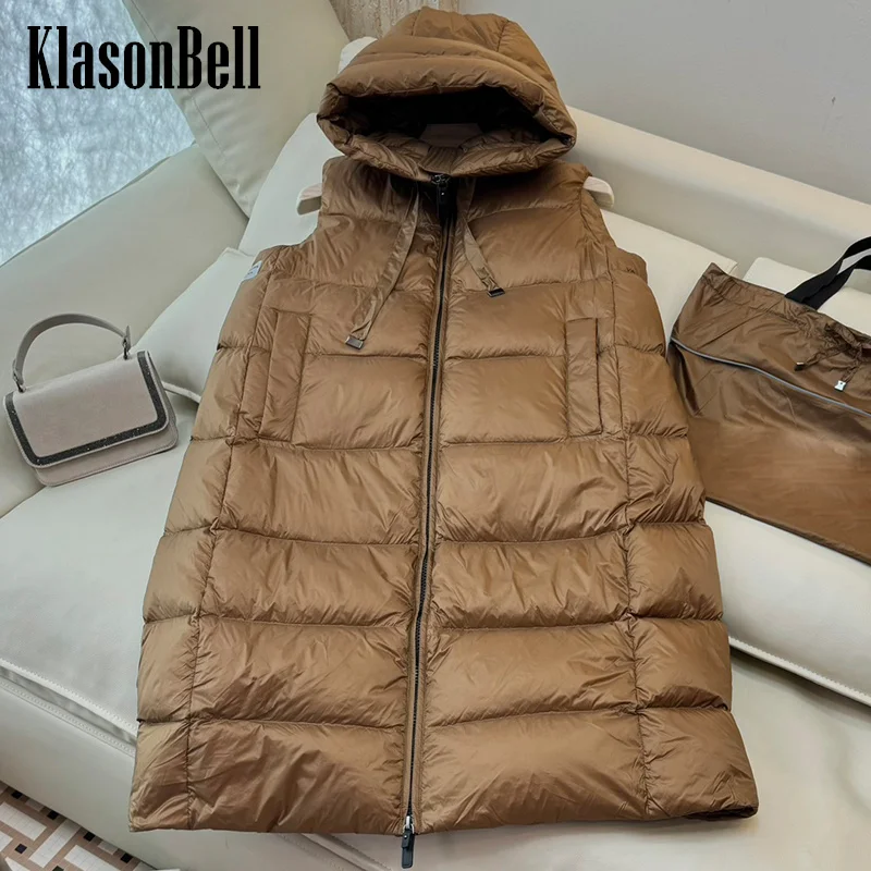 10.28 KlasonBell 2024 осенне-зимний новый женский высококачественный жилет с капюшоном на