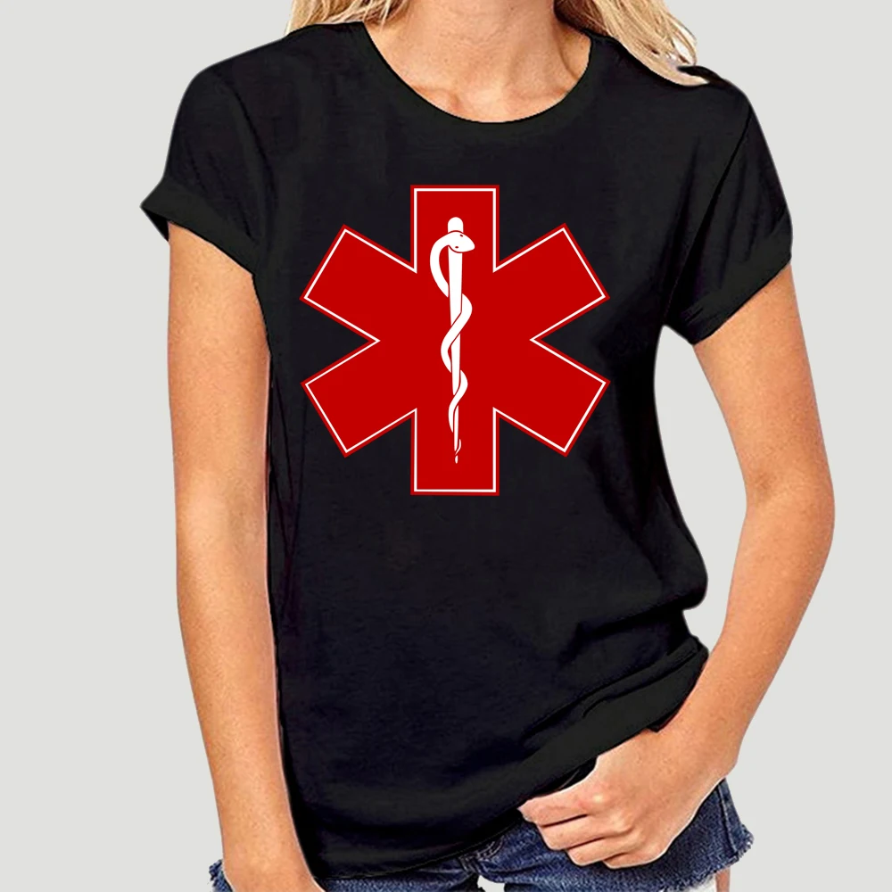 

Logo Emergency Medical Technician Ambulance T-shirt For Men Plus Size Men Cotton Tees Streetwear 2457X