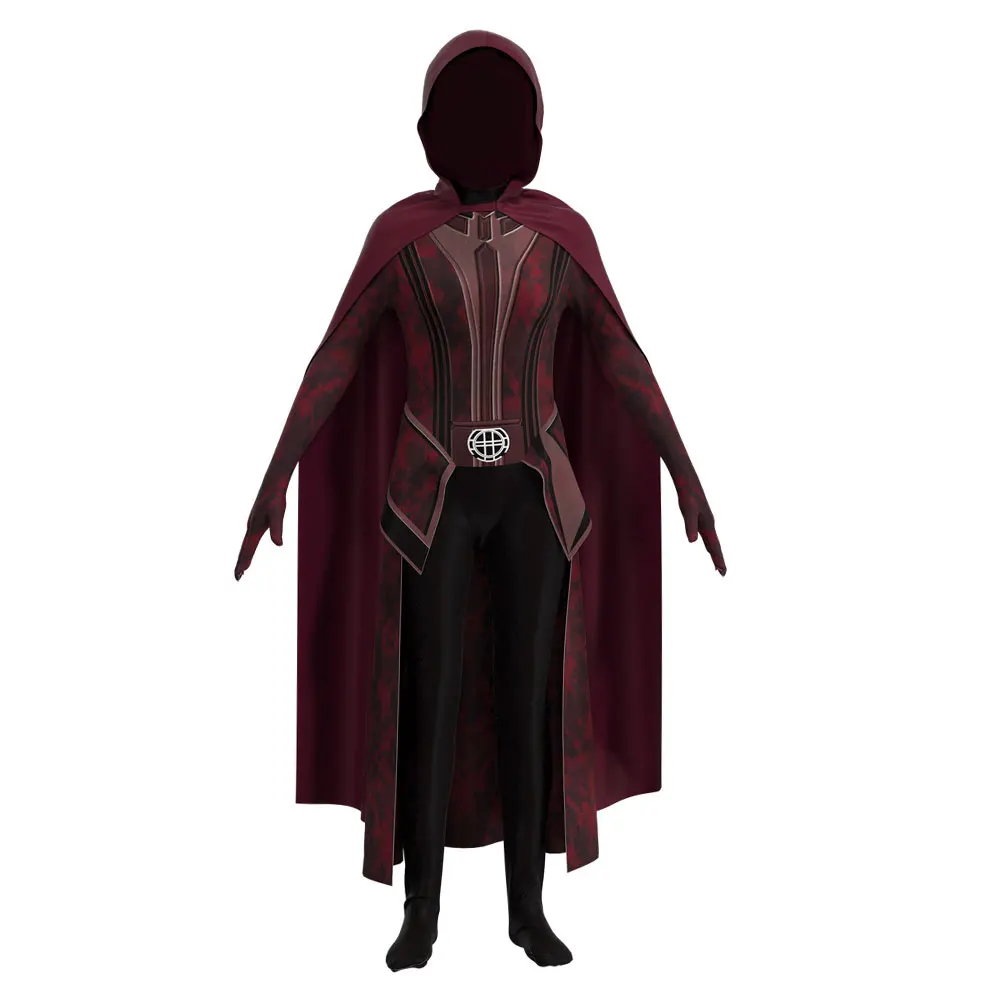 

Kids Children Scarlet Witch Cosplay Costume Jumpsuit Cloak Outfits Halloween Carnival Suit