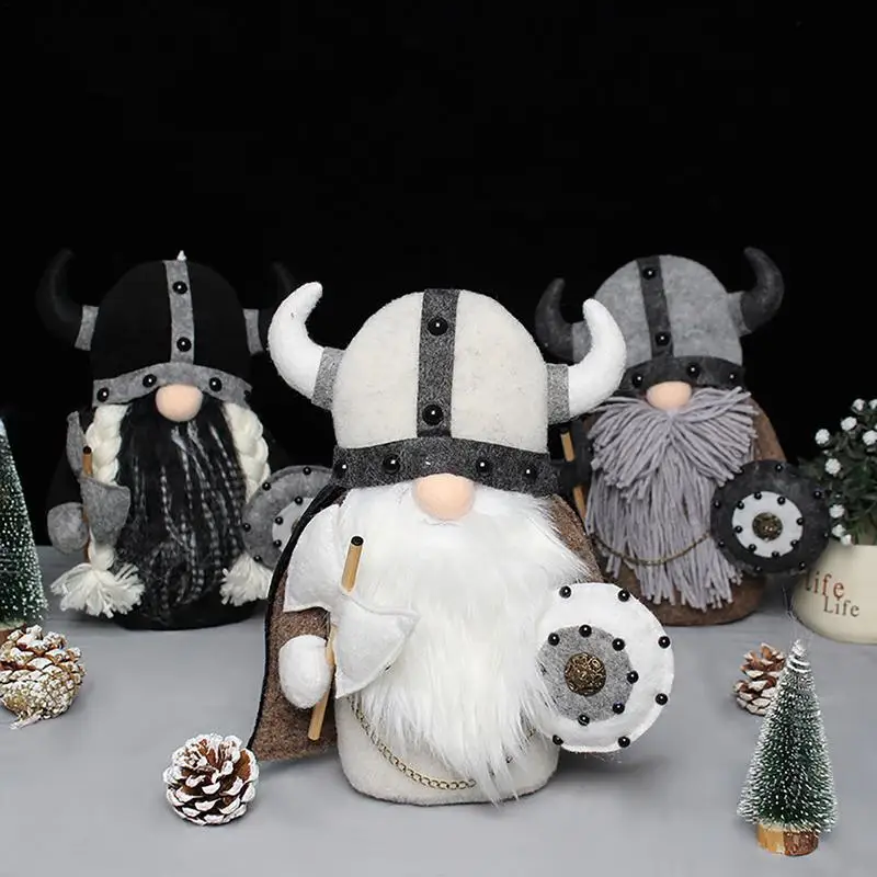 

Holiday Gnomes Handmade Ornaments - Christmas Plush Doll Gnome Decorations Santa Figurines Elf | Gnomish Viking Gladiator Home T