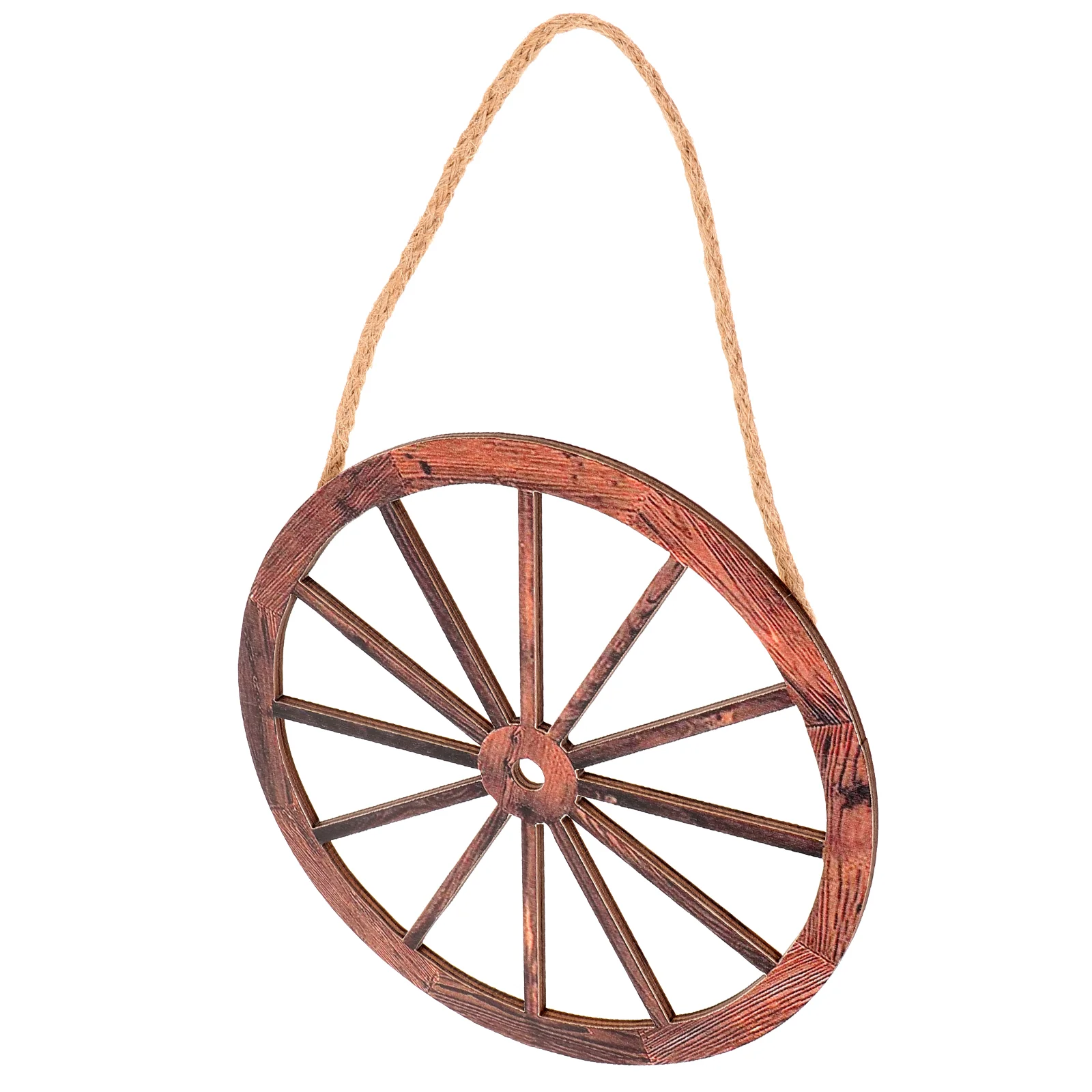 

Ornaments Living Room Wall Decor Carriage Wood Wheel Wooden Wagon Home Office