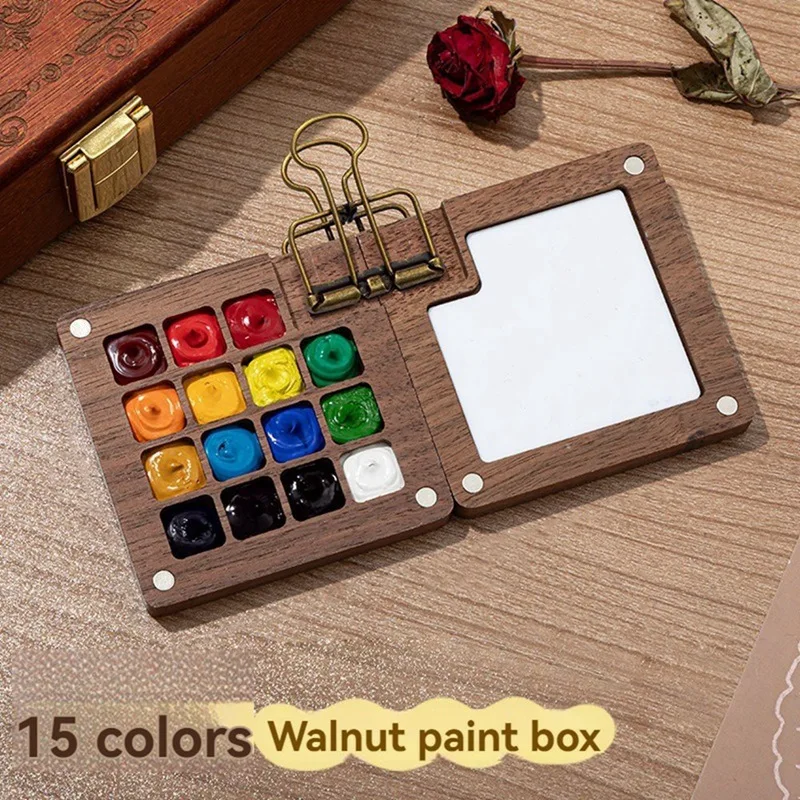 Портативная палитра дорожная красок мини-акварельный альбом для рисования с