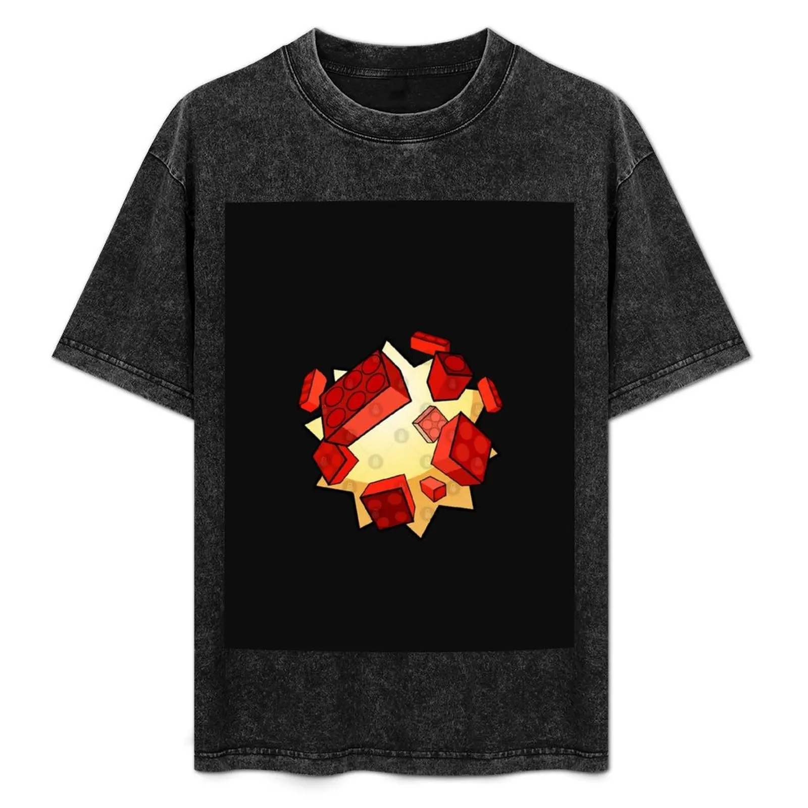 Футболка Exploding Bricks лето 2025 возвышенная мужская одежда