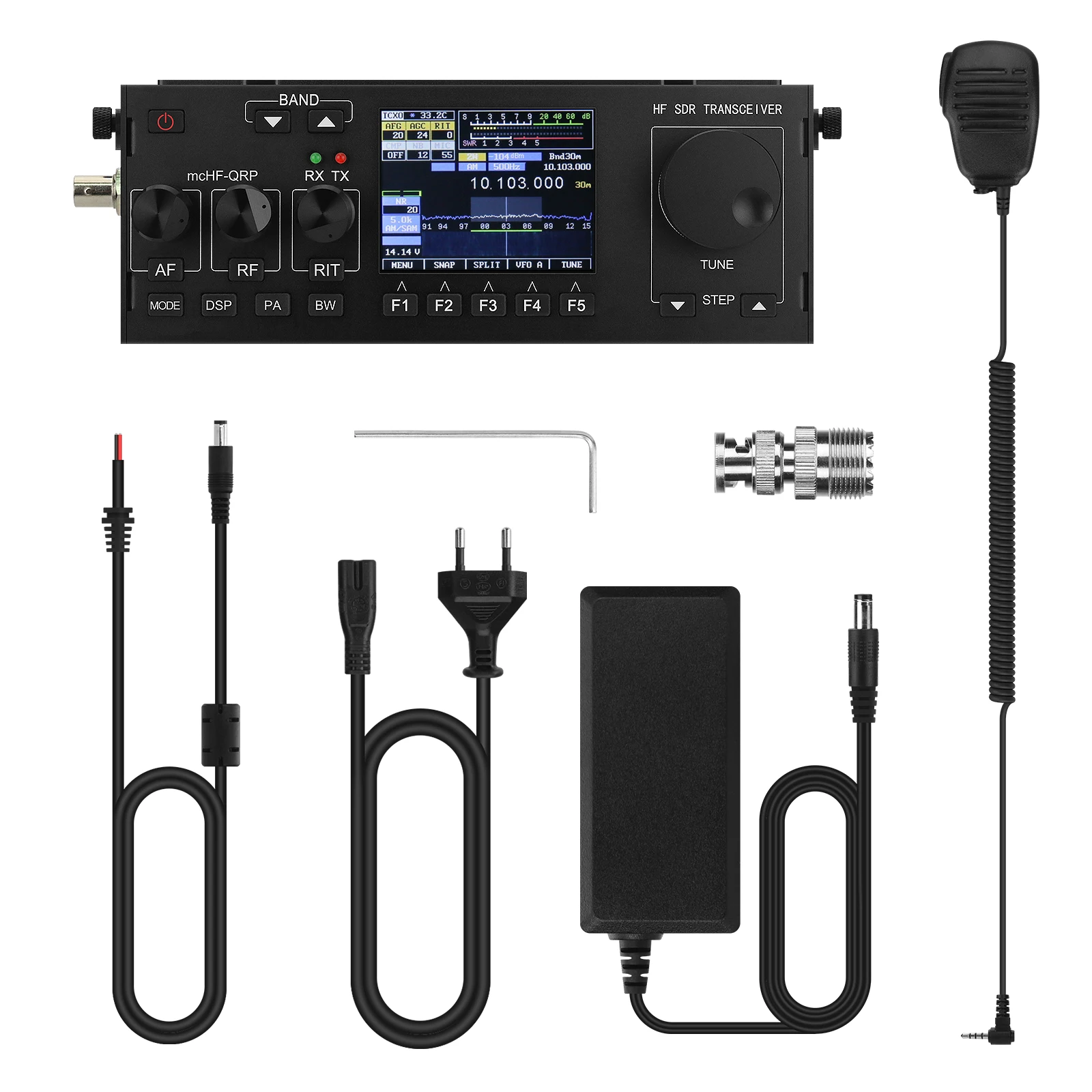 Фото HamGeek MCHF V0.6.3 Коротковолновый комплект КВ SDR Трансивер QRP Трансивер Аматорская любительская радиостанция с черными кнопками №1