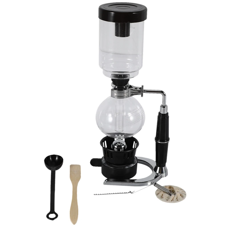 

Hand Siphon Coffee Maker Pot Vacuum Coffee Brewer Siphon Durable Heat-Resistant Glass Coffee Machine Filter For Home Kitchen Use