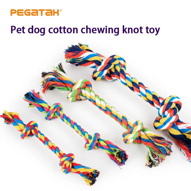 

Игрушка-жевательный узел из хлопка для щенков, прочная плетеная веревка для костей, забавные игрушки для собак