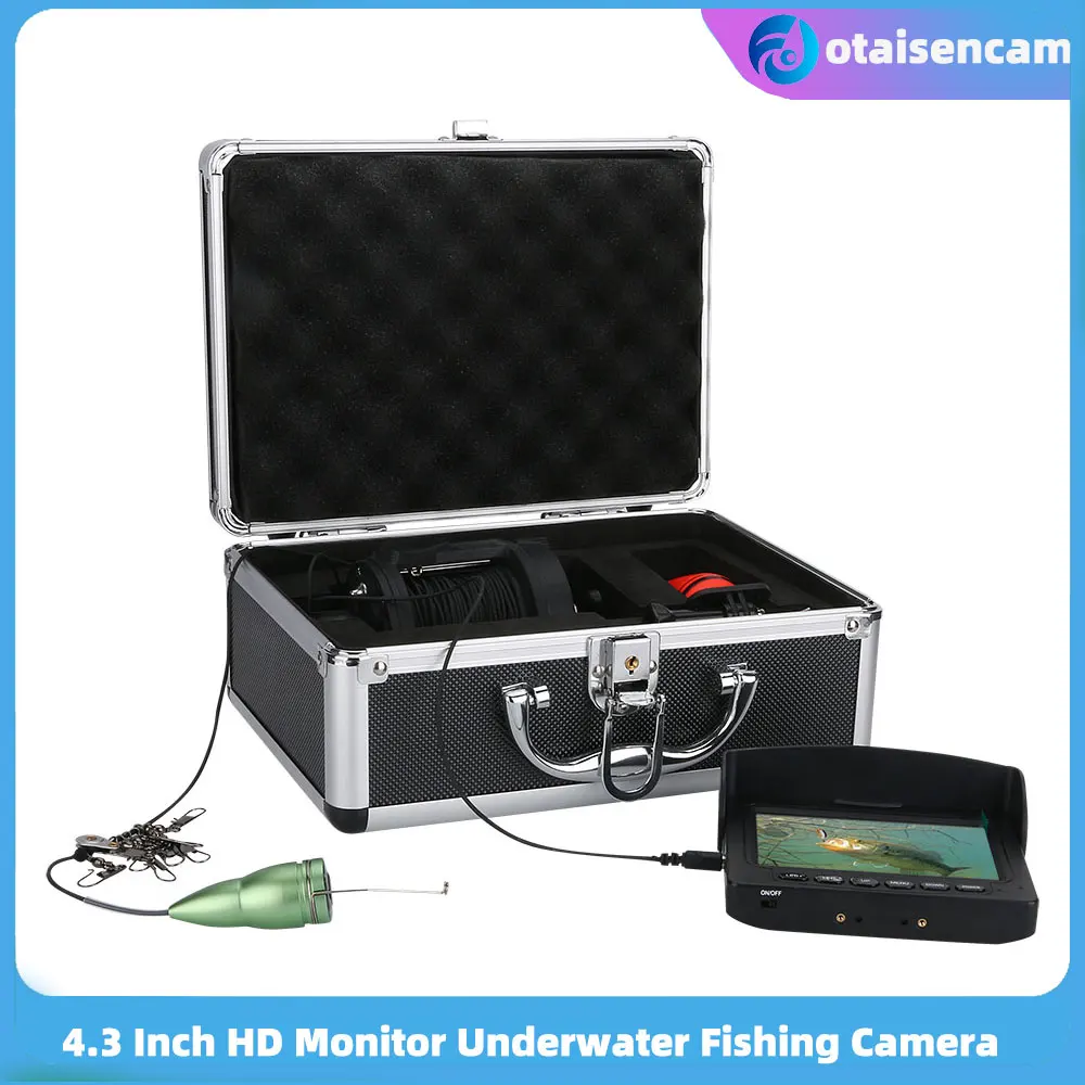 

Aluminum Alloy Underwater Fishing Video Camera Kit 6W IR LED Lights with 4.3" Inch HD Color Monitor 15m/30m Cable