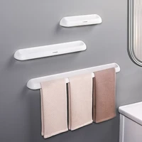 simple bath towel rack wall mounted bathroom plastic towel organizer space storage rack bathroom shelf kitchen storage rack